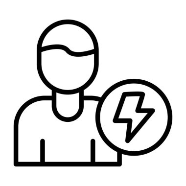 güç hattı simgesi, vektör illüstrasyonu