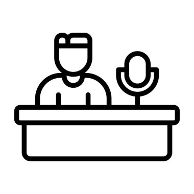 Modern ofis simgesinin vektör illüstrasyonu