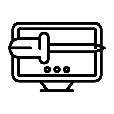 router simgesi, taslak biçimi. vektör illüstrasyonu