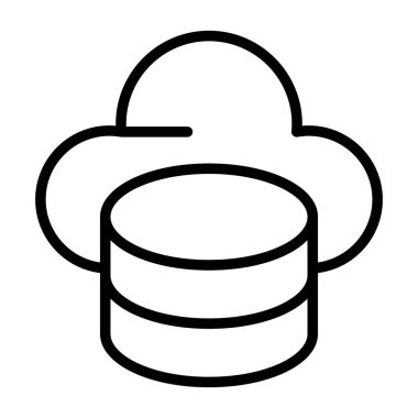 sunucu vektörü ince çizgi simgesi