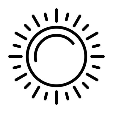 solar vektör ince çizgi simgesi