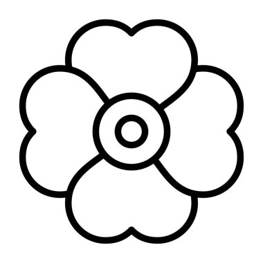 Çiçek. Web simgesi basit tasarım