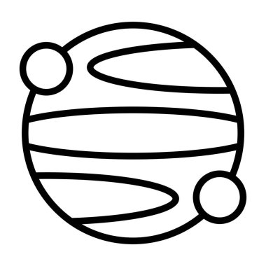 Gezegen simgesi, ağ basit illüstrasyon