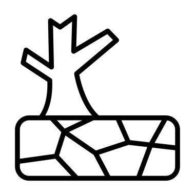 Taş. Web simgesi basit illüstrasyon