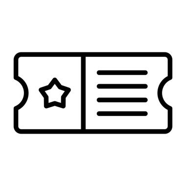 bilet satırı simgesi vektör illüstrasyonu