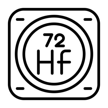 Bir kimyasal elementin vektör çizimi