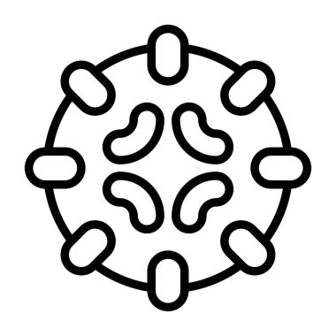 bakteri simgesi vektör illüstrasyonu