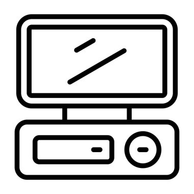 Televizyon. Web simgesi basit illüstrasyon