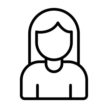 kadın avatar çizgisi biçimi simgesi