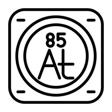 Bir kimyasal elementin vektör çizimi