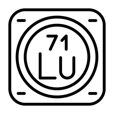 Bir kimyasal elementin vektör çizimi