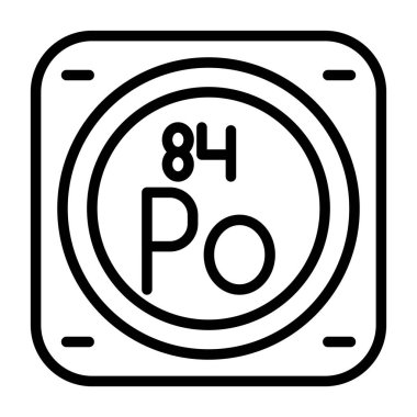 Bir kimyasal elementin vektör çizimi