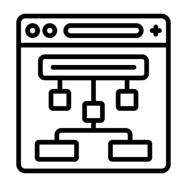 Web tasarımı simgesi vektör ana hatları