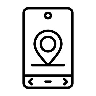 gps navigasyon vektör simgesi