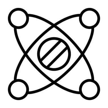 atom. Web simgesi basit illüstrasyon