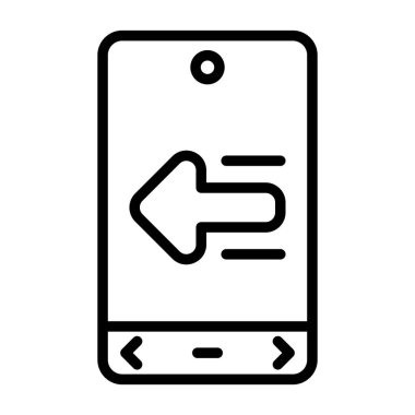 cep telefonu simgesi vektör çizimi çizimi