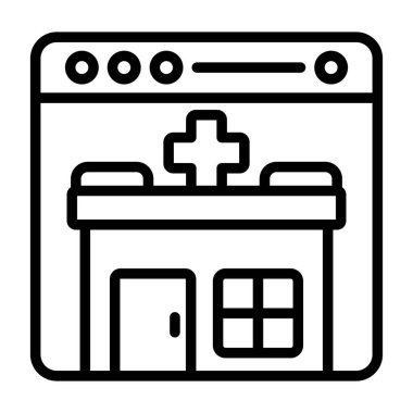 Hastane vektör çizgisi dizaynı