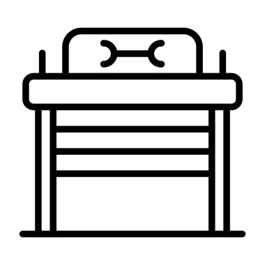 Mobilya ikonu vektörü. izole edilmiş sınır sembolü çizimi