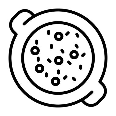 yiyecek ve içecek çizgisi vektör çizimi