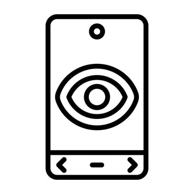 Hareket eden telefon simgesi, anahat stili