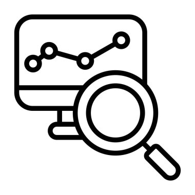 Analiz çizelgesi simgesi, satır tasarımı