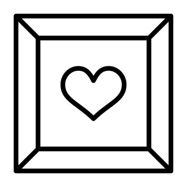 heart love icon vector outline illustration