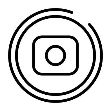 Kamera lensi fotoğraf ikonu. Beyaz arkaplanda izole edilmiş web tasarımı için kamera mercek vektör simgesi