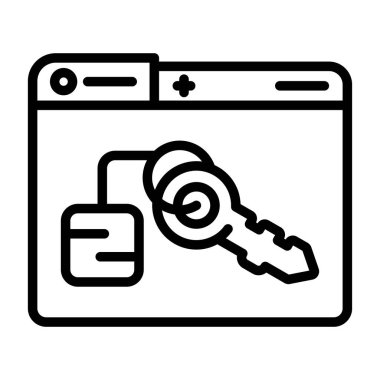 Anahtar. Web simgesi basit illüstrasyon