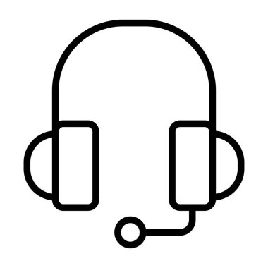 kulaklık simgesi, vektör illüstrasyonu
