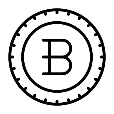 Bitcoin simgesi vektör illüstrasyonu