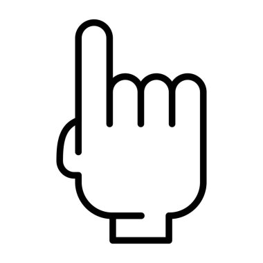 işaret eden işaret simgesi ana hat biçiminde