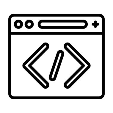 tarayıcı web simgesi, vektör illüstrasyonu