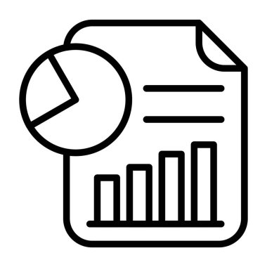Analitik Rapor Web simgesi vektör çizimi