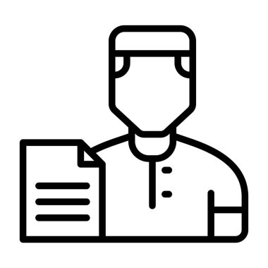 Kullanıcı simgesinin vektör çizimi