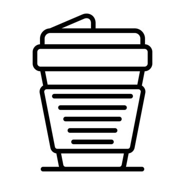 Kova ikonu taslağı. vektör illüstrasyonu