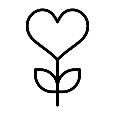 beautiful flower vector line icon