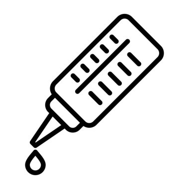 Şırınga ikonu ana hat vektörü. Şırınga. Aşı