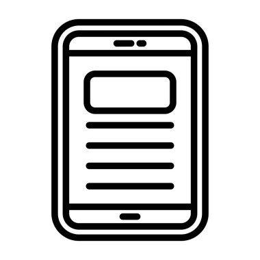 Smartphone Simgesi, vektör illüstrasyonu