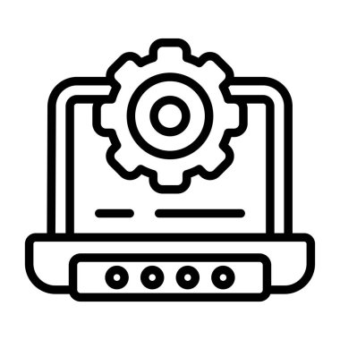 ayarları web simge vektör çizim 