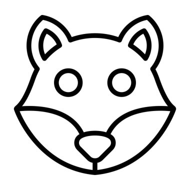 Köpek suratlı ikon ana hatları vektörü. Köpek suratlı. yüz hayvanı