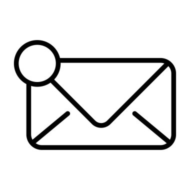 zarf e- posta simgesi, vektör illüstrasyonu