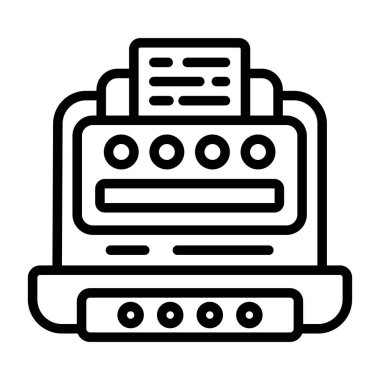 yazıcı vektör simgesi basit illüstrasyon