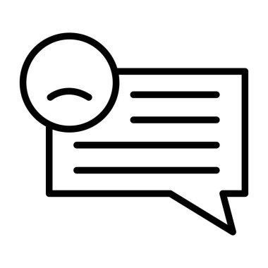 baloncuk sohbet ileti simgesi ana hat biçiminde