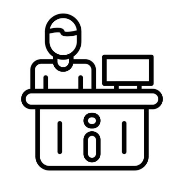 Bilgi Masası Web simgesi vektör çizimi