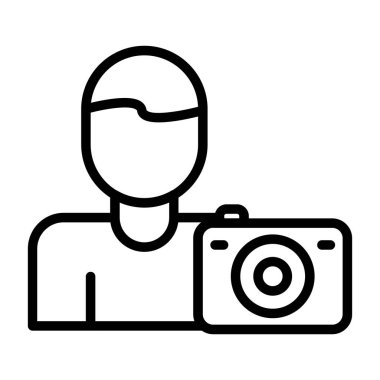 kamera fotoğraf simgesi ana hatlar biçiminde