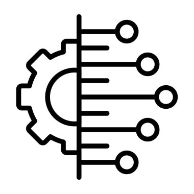 devre vektörü ince çizgi simgesi