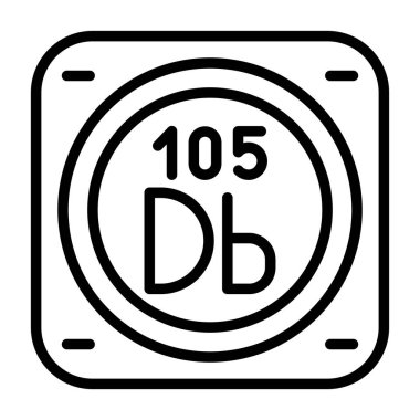 Bir kimyasal elementin vektör çizimi