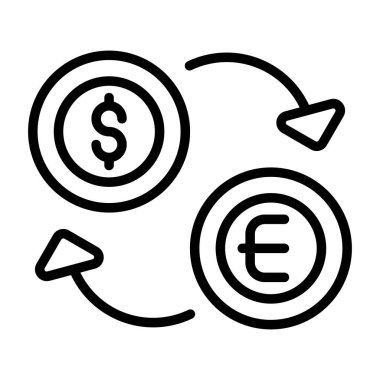 para birimi değişim renk simgesi, özet biçimi