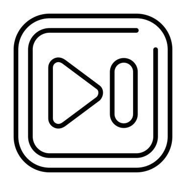 video oynatma simgesi ana hatlı vektörü. Video oyunu. çalma oyunu