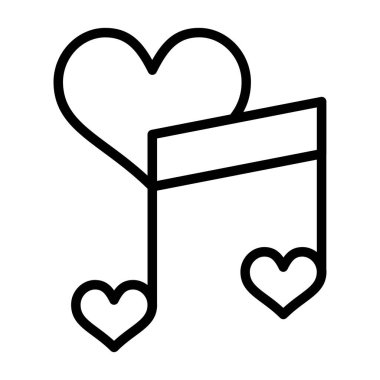 Not simgesi, vektör illüstrasyon tasarımı içeren kalp notu